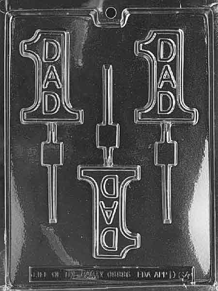 DAD #1 Lolly Sucker Chocolate Candy Mold