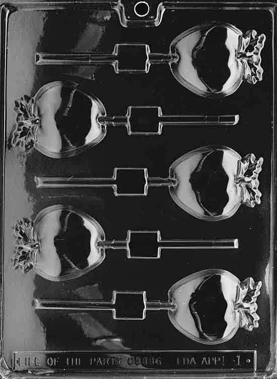 APPLE LOLLY Sucker Chocolate Candy Mold Craft Supply