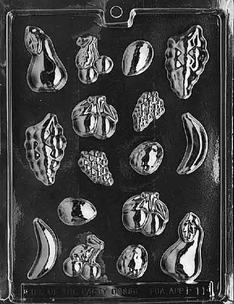 FRUIT ASSORTMENT Chocolate Candy Mold
