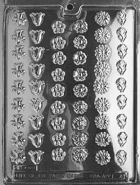 SMALL ASSORTED FLOWERS Chocolate Candy Mold