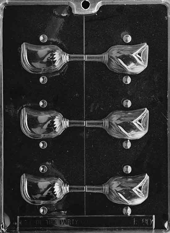HOLLOW ROSE LOLLY Sucker Chocolate Candy Mold Craft Supply
