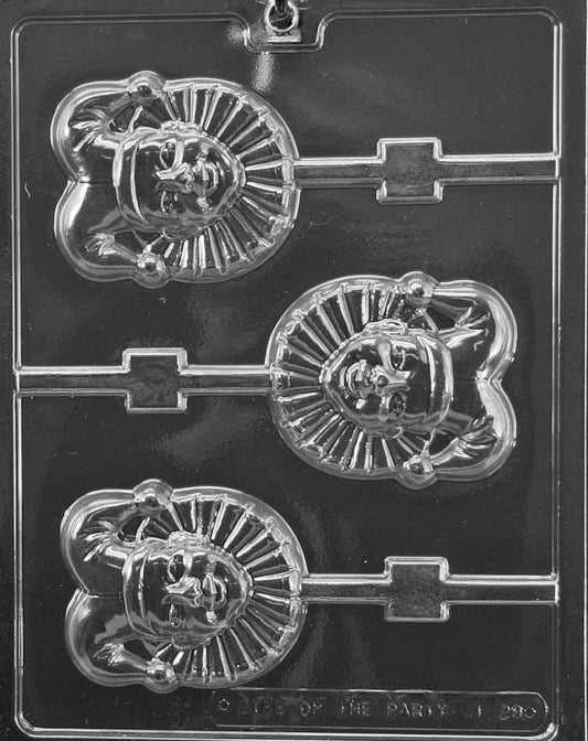 MARDI GRAS JESTER Lolly Sucker Chocolate Candy Mold