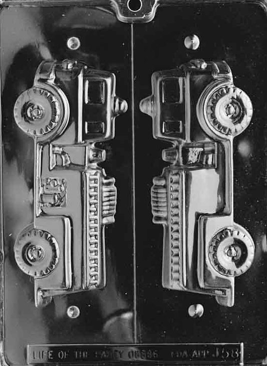 3D FIRE TRUCK Chocolate Candy Mold Craft Supply