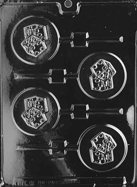 DICE LOLLY Sucker Chocolate Candy Mold