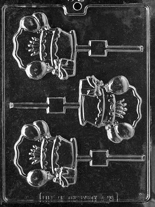 PERSONALIZE B-DAY CAKE Lolly Sucker Chocolate Candy Mold