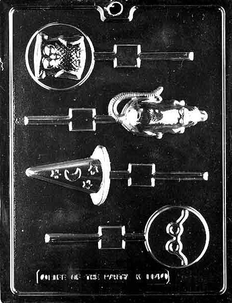 HARRY THE WIZARD Assorted Lolly Sucker Chocolate Candy Mold Craft Supply