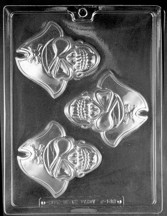 PIRATE PIECE SKULL Chocolate Candy Mold Craft Supply