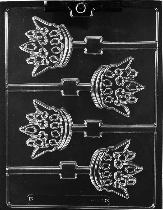 CROWN LOLLY Sucker Chocolate Candy Mold Craft Supply