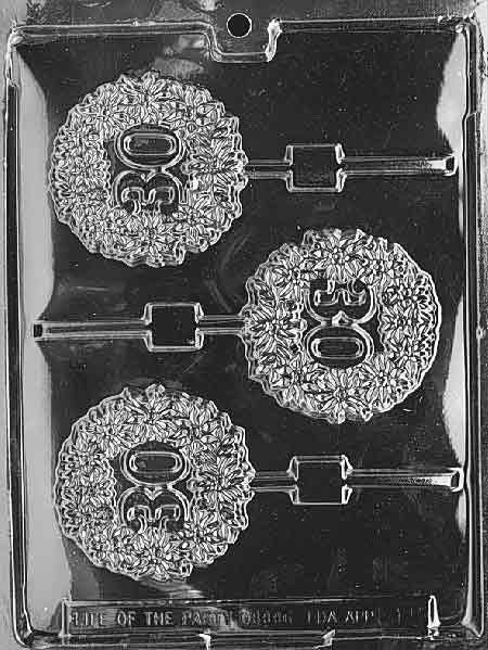 30TH ANNIVERSARY LOLLY Sucker Chocolate Candy Mold Craft Supply