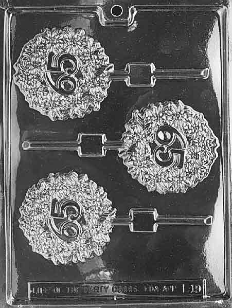 65TH ANNIVERSARY LOLLY Sucker Chocolate Candy Mold