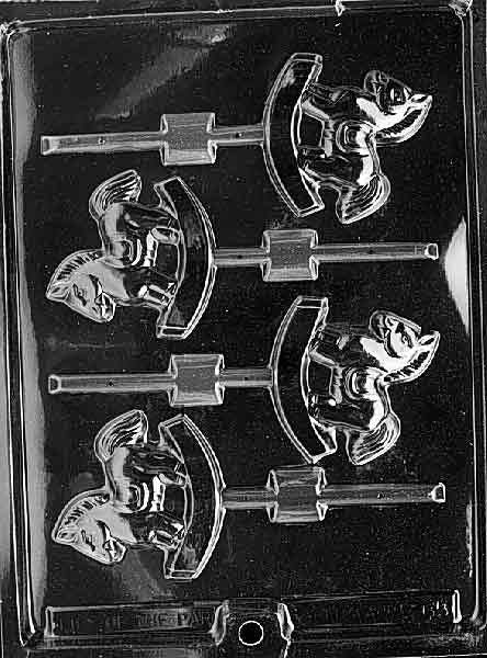 ROCKING HORSE LOLLY Sucker Chocolate Candy Mold Craft Supply