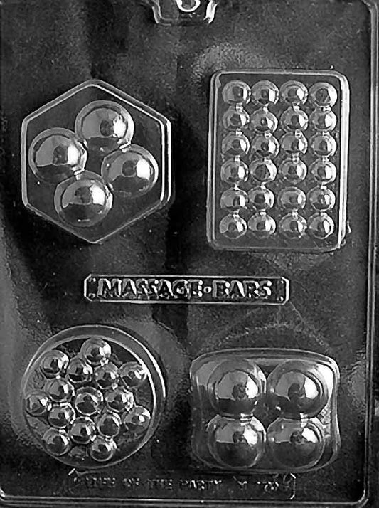 4 SHAPE MASSAGE BAR Chocolate Candy Mold Craft Supply