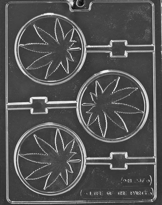 WEED LEAF LOLLY Sucker Chocolate Candy Mold