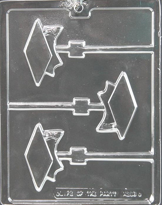 GRADUATION CAP LOLLY Chocolate Candy Mold