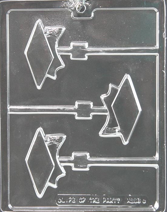 GRADUATION CAP LOLLY Chocolate Candy Mold Craft Supply