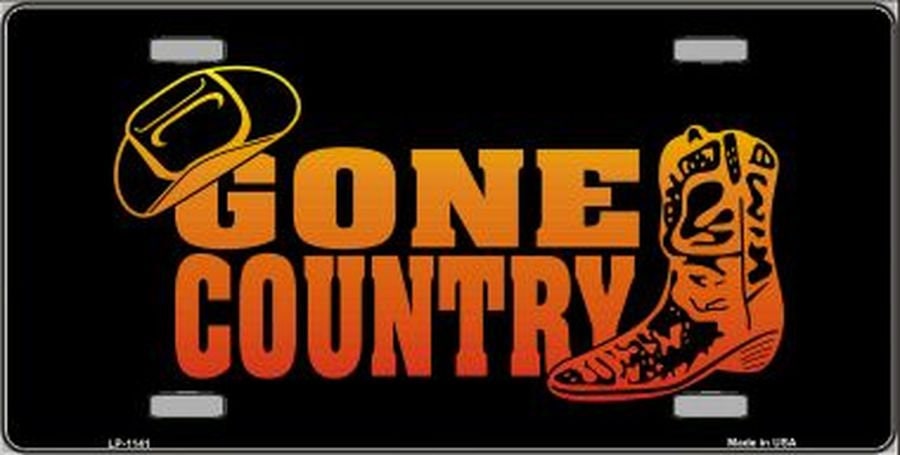 GONE COUNTRY Metal License Plate Craft Supply