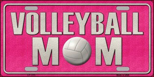 VOLLEYBALL MOM Metal License Plate Craft Supply