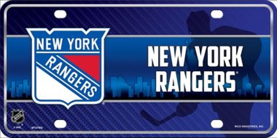 NEW YORK RANGERS Nhl Metal License Plate Craft Supply