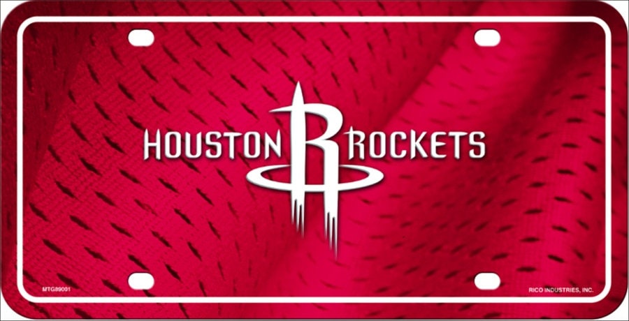 HOUSTON ROCKETS NBA Metal License Plate Craft Supply