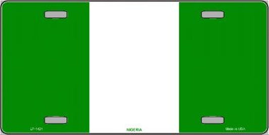 NIGERIA FLAG Metal License Plate