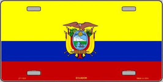ECUADOR FLAG Metal License Plate