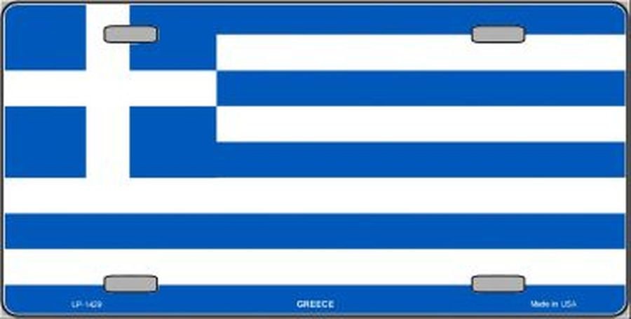 GREECE FLAG Metal License Plate Craft Supply