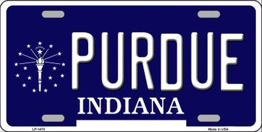 PURDUE INDIANA Metal License Plate Craft Supply