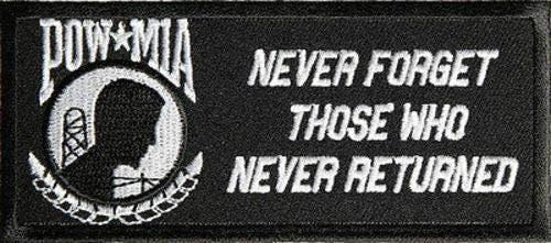 Never Forget Those Who Never Returned POW MIA VET Embroidered Patch Craft Supply