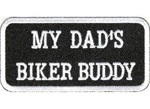 My Dad's Biker Buddy Funny Motorcycle Biker Embroidered Patch Craft Supply