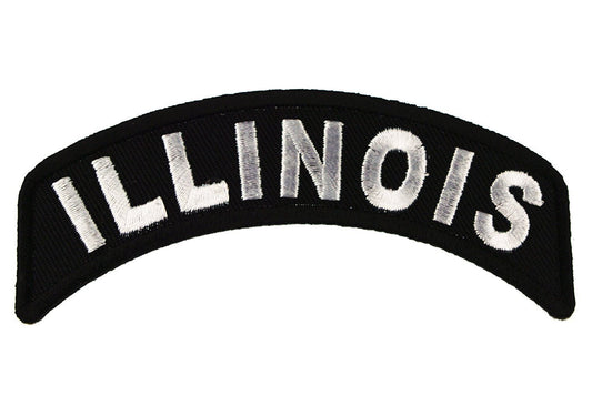 ILLINOIS STATE Rocker Biker Motorcycle Embroidered Patch