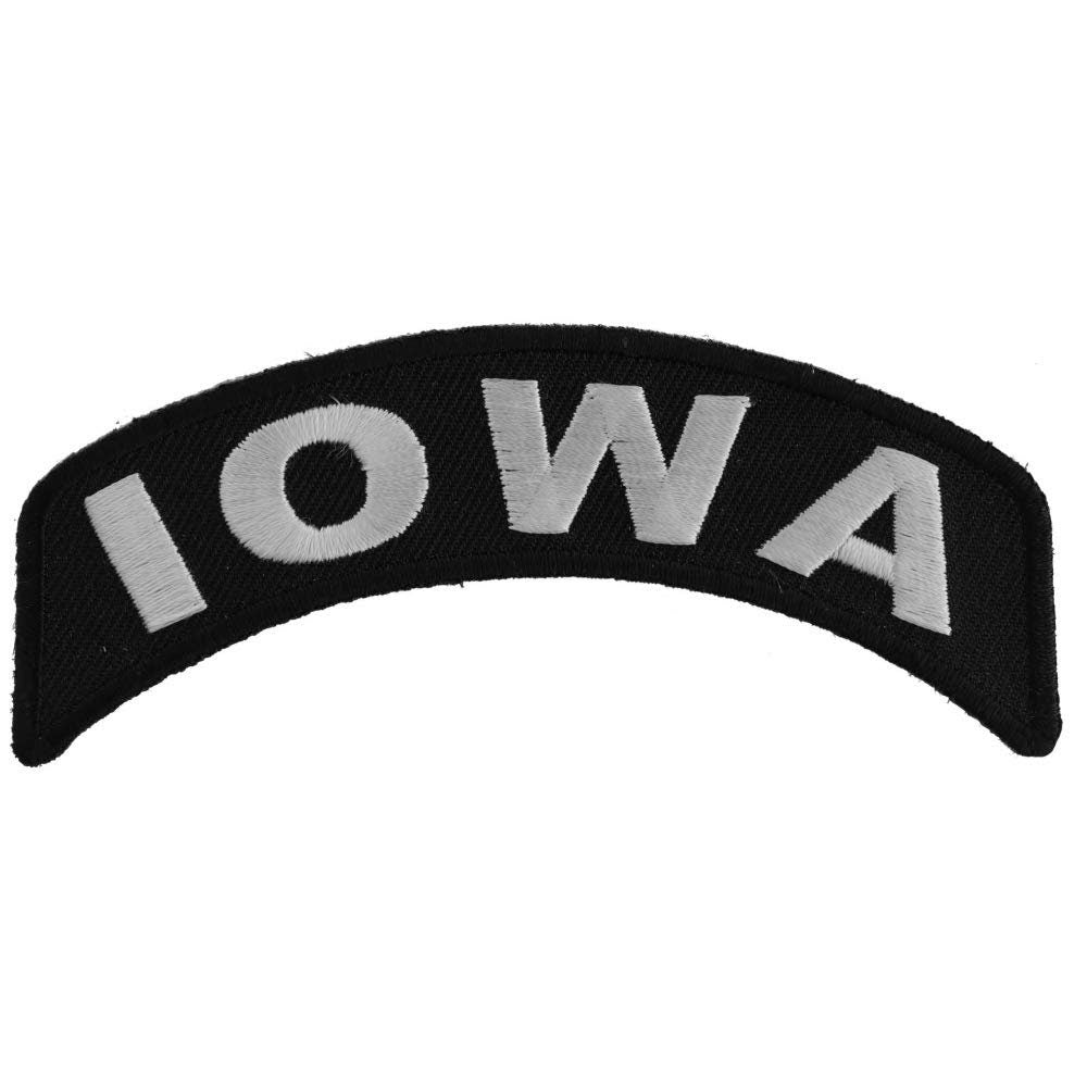 IOWA STATE Rocker Biker Motorcycle Embroidered Patch Craft Supply