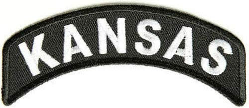 KANSAS STATE Rocker Biker Motorcycle Embroidered Patch Craft Supply