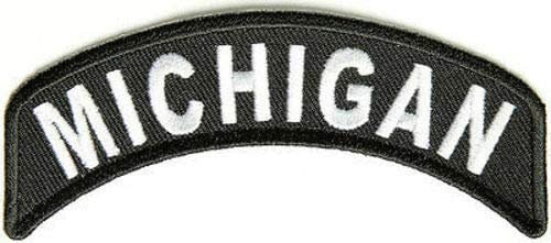 MICHIGAN STATE Rocker Biker Motorcycle Embroidered Patch Craft Supply