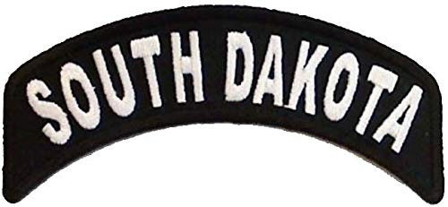 SOUTH DAKOTA STATE Rocker Biker Motorcycle Embroidered Patch