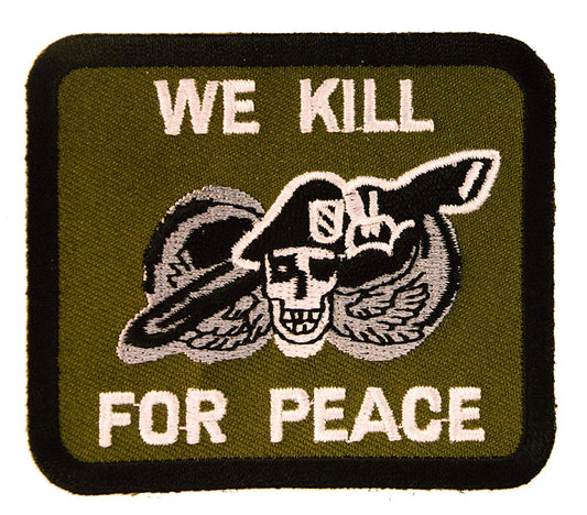 WE KILL FOR Peace Vietnam Pow Mia Embroidered Patch Craft Supply