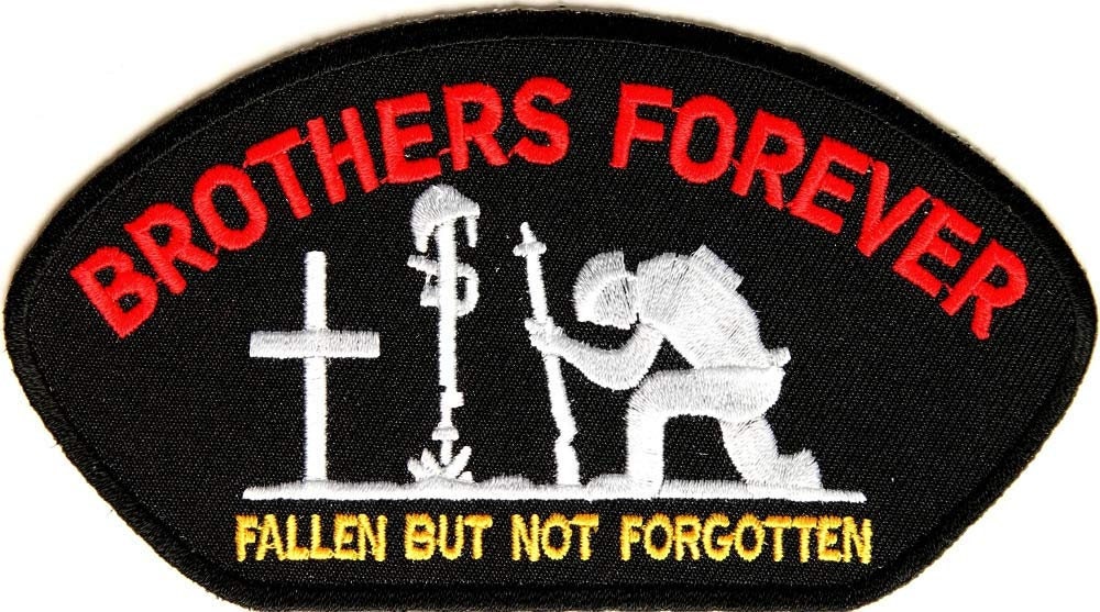 BROTHERS FOREVER Fallen But Not Forgotten Vietnam Military War Embroidered Patch Craft Supply