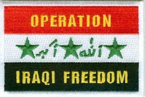 OPERATION IRAQI FREEDOM Military Vet Veteran Embroidered Patch Craft Supply