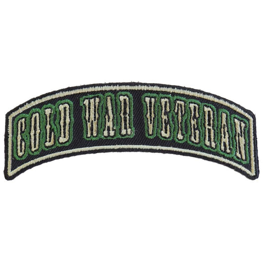 COLD WAR VETERAN Rocker Military Small Embroidered Patch