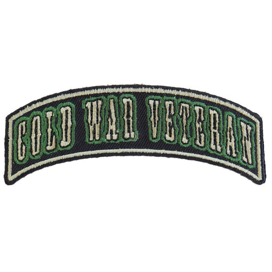 COLD WAR VETERAN Rocker Military Small Embroidered Patch Craft Supply