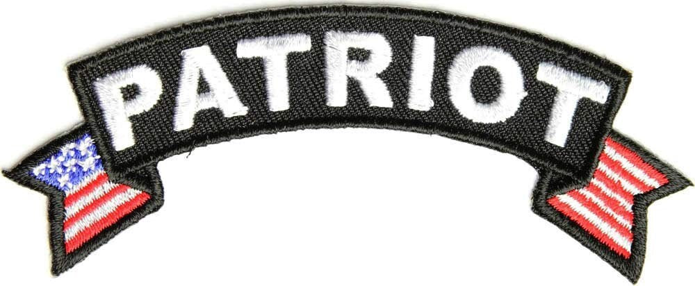PATRIOT Rocker Patch - United States Flag Military Biker Motorcycle Embroidered Patch Craft Supply