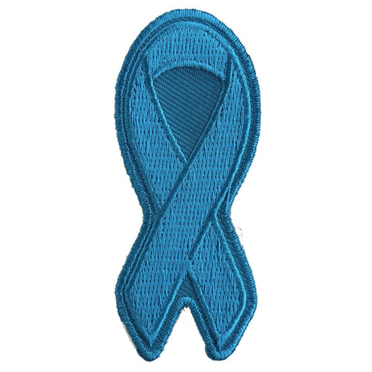 BLUE RIBBON Child Abuse and Bullying Awareness Motorcycle Biker Patch Craft Supply