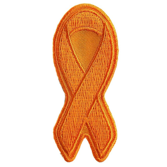 ORANGE RIBBON Leukemia Awareness Motorcycle Biker Patch Craft Supply