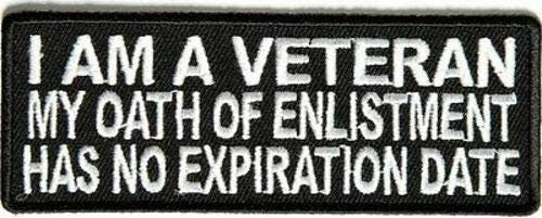I Am A Veteran My Oath Of Enlistment Biker Motorcycle Embroidered Patch