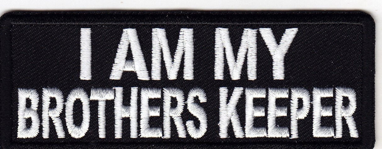 I Am My Brothers Keeper Funny Biker Motorcycle Patch Craft Supply