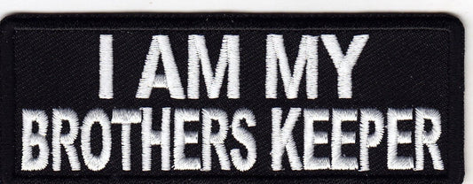I Am My Brothers Keeper Funny Biker Motorcycle Patch Craft Supply