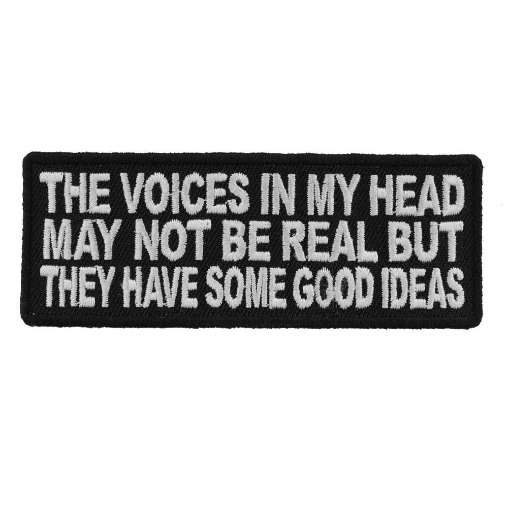 The Voices In My Head May Not Be Real Funny Biker Motorcycle Patch Craft Supply