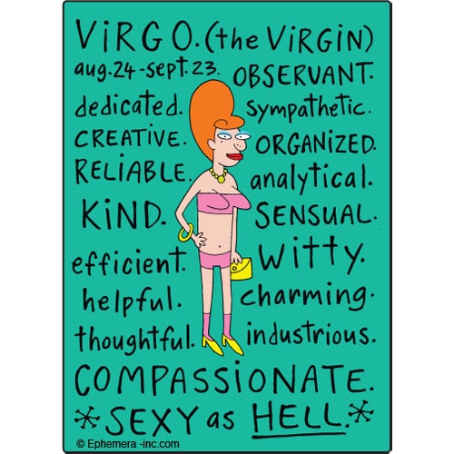 Virgo Nice Zodiac Sign Clayboys Funny RECTANGLE MAGNET Craft Supply