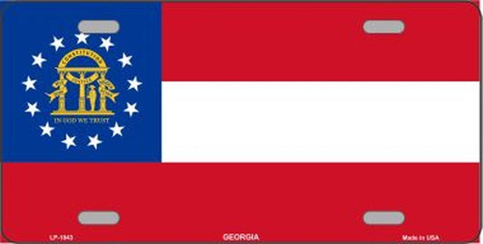 GEORGIA State Flag Metal License Plate Sign Novelty Vanity