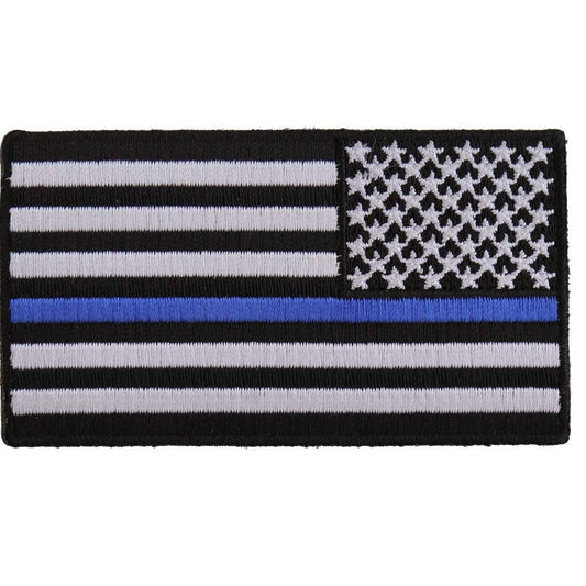 THIN BLUE LINE American Flag Reversed Police Law Enforcement Patch Craft Supply