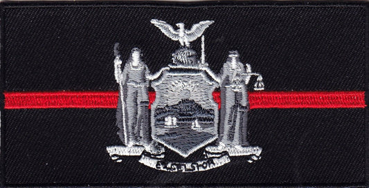 NEW YORK STATE Thin Red Line Firefighter Rescue Patch Craft Supply